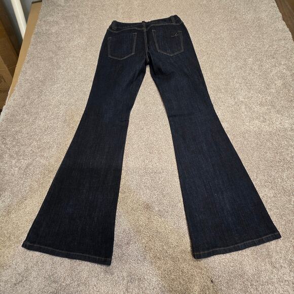Retro festival boho Flare INC Denim Regular Fit Wide Leg Bell-Bottom sz 6 - Picture 1 of 16